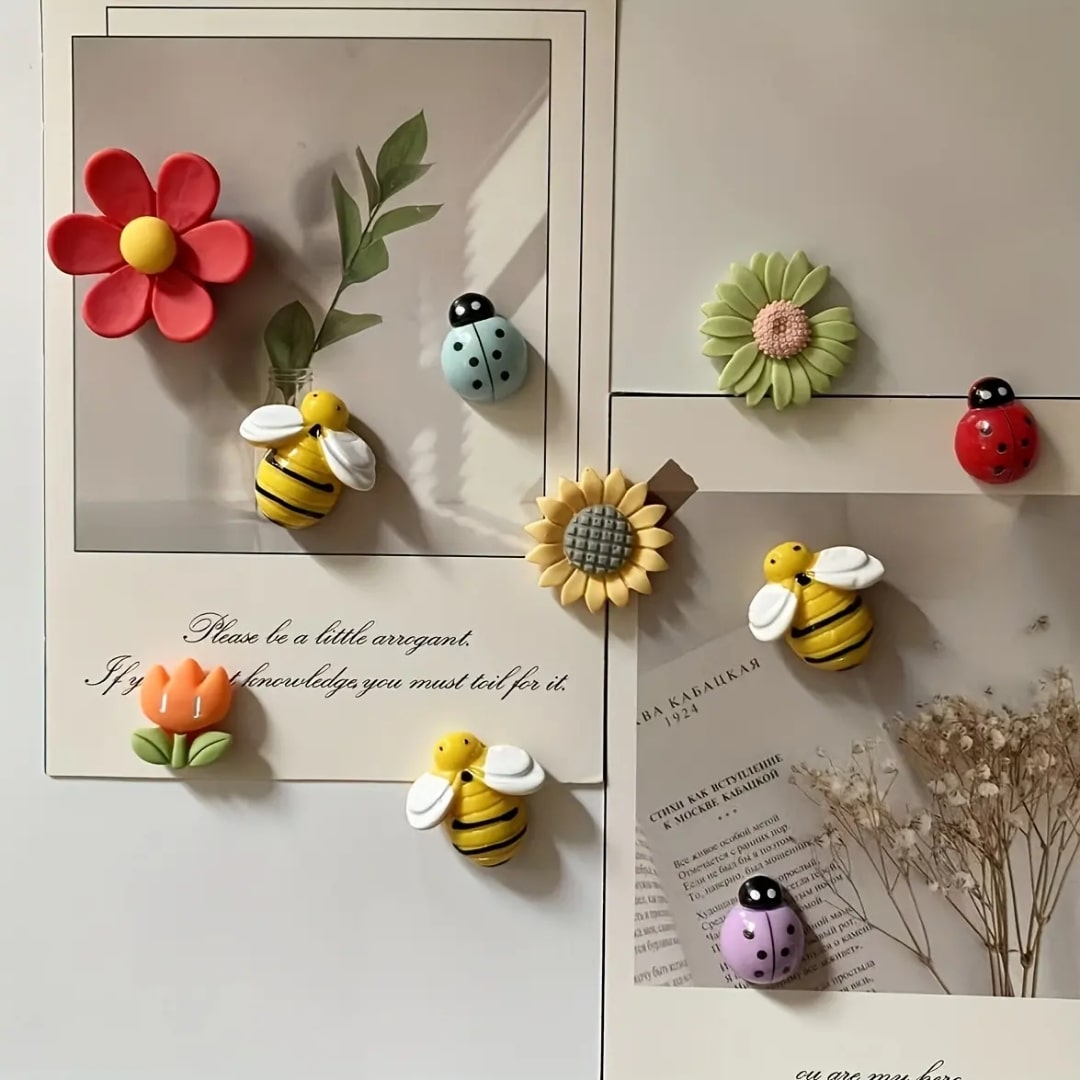 10 pc Cute Fridge Magnet Set