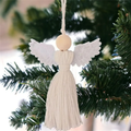 WARMINGO DE Hand Woven Angel Pendant for Car Mirror Hanging | Christmas Tree Decoration | Cute Decor Item & Gifting