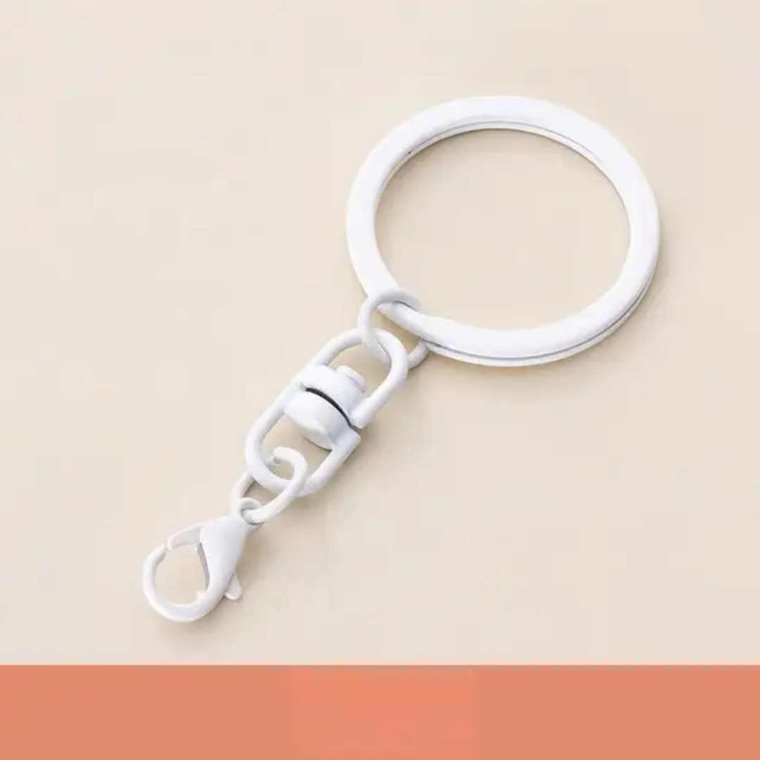 WARMINGO DE 15 Pc Keychain Set for DIY Key Chain Making & Craft Projects | Metal Key Rings for Jewellery Making, Art & Craft Accessories | 5 Colors (3 Each)