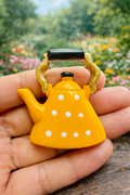 WARMINGO DE Kettle Miniature Fridge Magnet | Home Decor Item | Kitchen Decor Item | Imported Fridge Magnets (Yellow), 1 Piece