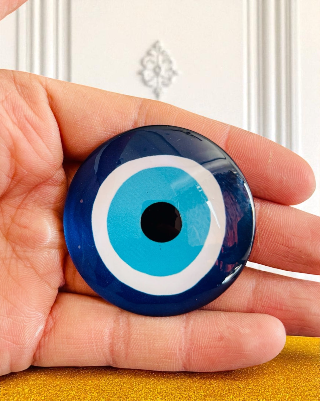 WARMINGO DE Evil Eye Fridge Magnet for Home Office or Main Door | Decorative Turkish Evil Eye