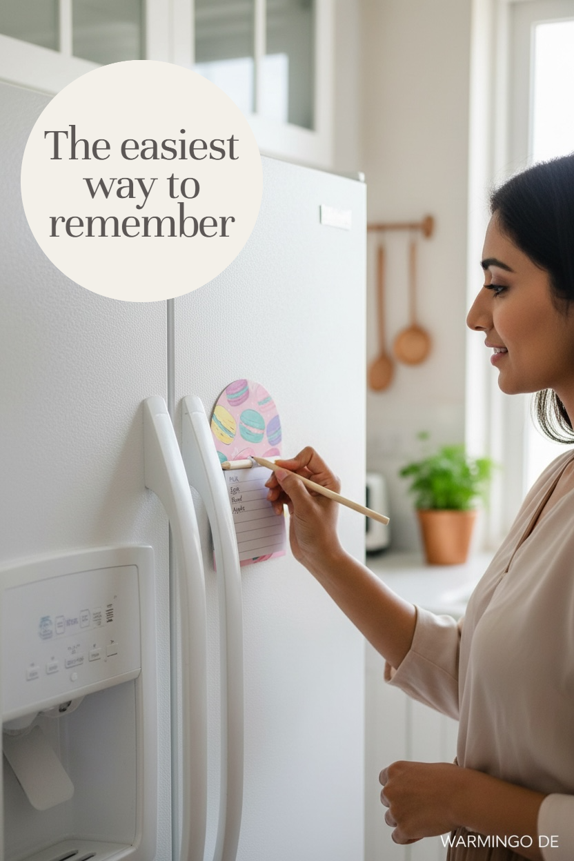 WARMINGO DE 2 Pcs Magnetic Notepad with Pencil for Kitchen Refrigerator Fridge Magnet